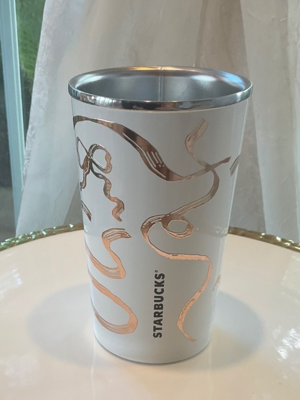 Starbucks Gold Ribbon Holiday Cup 2025